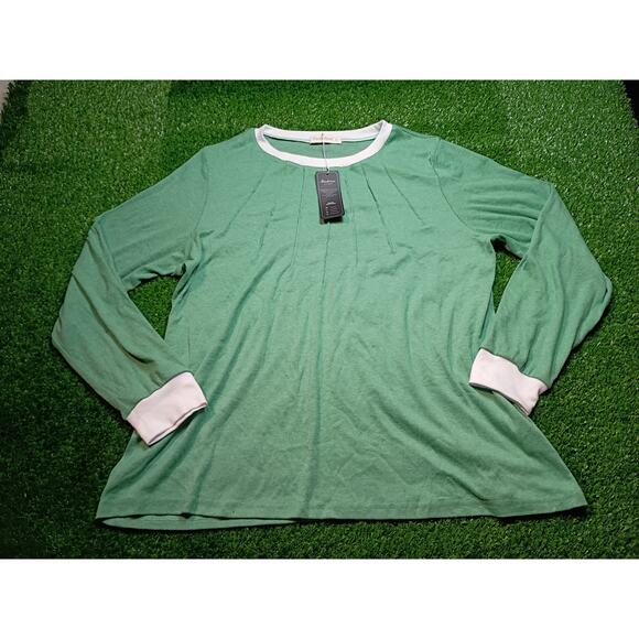 Fantaslook Tops - Fantaslook Women's Green Blouse - Pleated & Stylish XL NWT